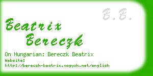 beatrix bereczk business card